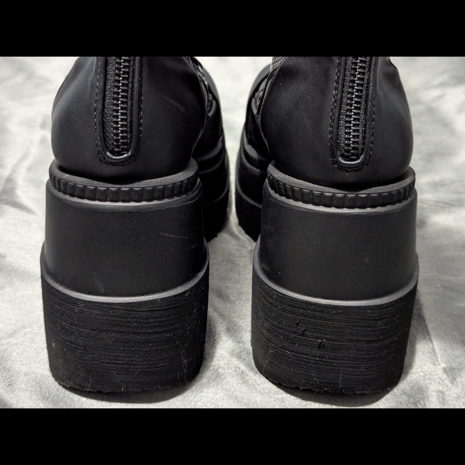 Demonia Shaker-70 Black Vegan Leather Mid-Calf Bo… - image 14