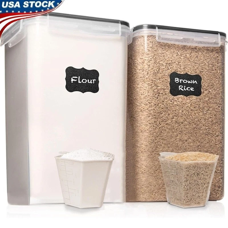 Airtight Food Storage Containers 6.5L 2 Pack BPA Free Kitchen Organizer New