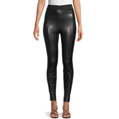 NWT- Cinq à Sept 'Alice' Faux-Leather Skinny Pants, Black - Size Medium