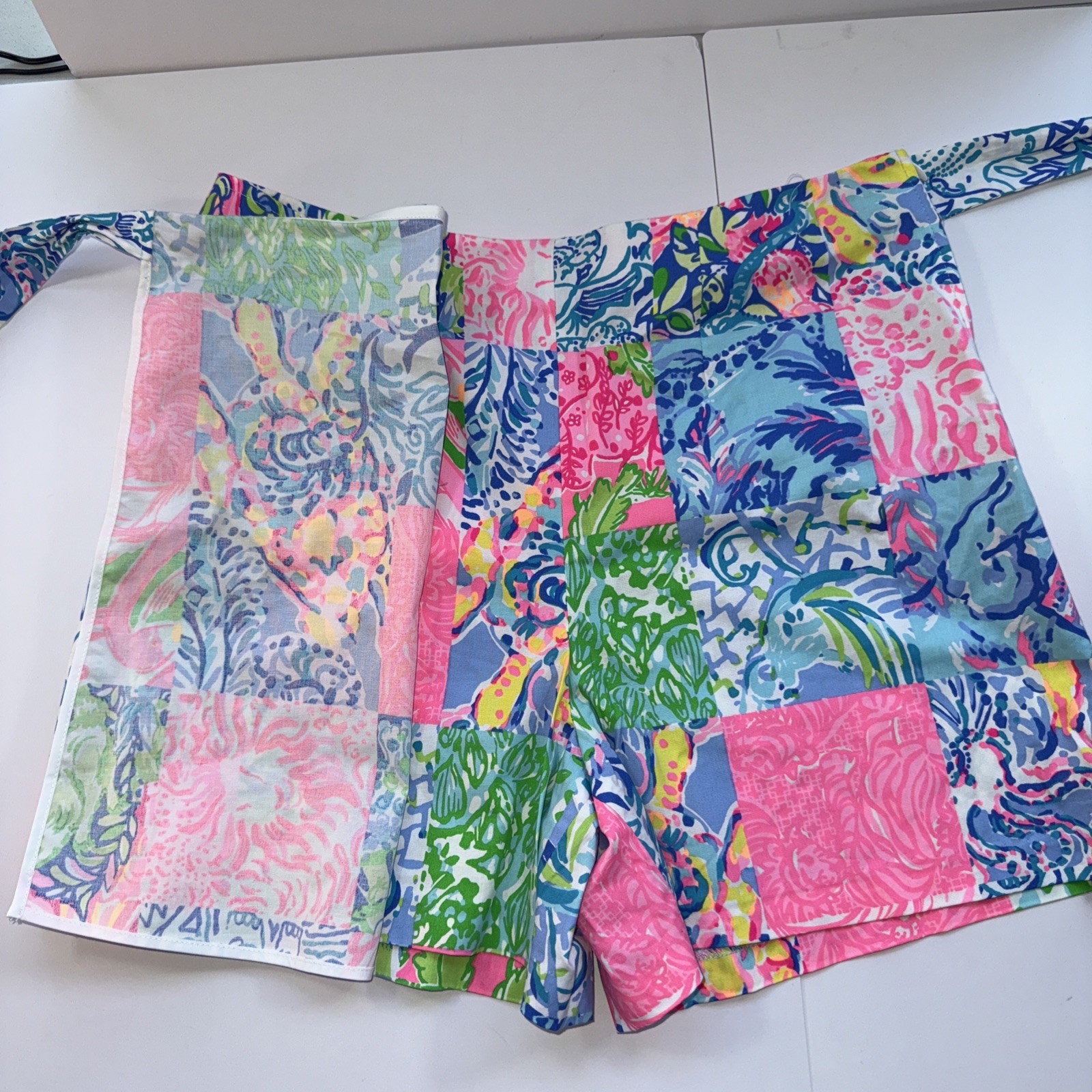 Lilly Pulitzer Patchwork Wrap Skort Multicolor Vi… - image 3