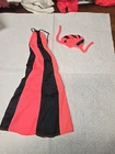 BARBIE VINTAGE 1977 RED & BLACK LONG DRESS