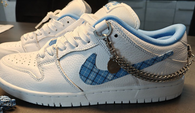 Nike SB Dunk Low Nicole Hause Low Top Sneaker weiß/blau kariert EU 44,5