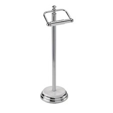 Showerdrape Opera White/Chrome Freestanding Toilet Roll Holder