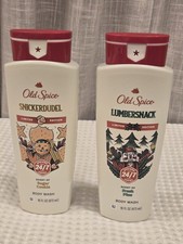 Lot 2 Old Spice Body Wash SNICKERDUDEL  LUMBERSNACK 16z LIMITED EDITION Holiday