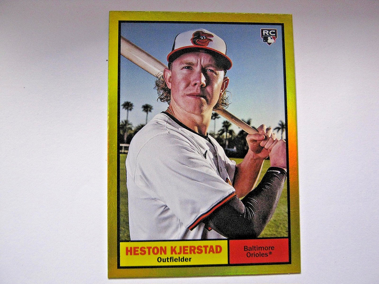 Heston Kjerstad 2024 Topps Archives Yellow Foil Parallel Card #11