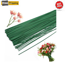 200 PCS Floral Stem Wire Flower Arrangements and DIY Crafts,Dark Green,Floral Wi