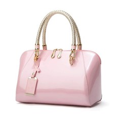 Luxury Designer Handbag Shiny Leather Boston Bag Fashion Bags for Women 8