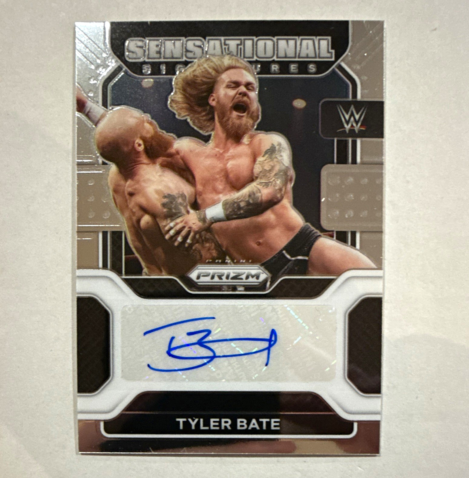 Panini 2022 Prizm WWE Tyler Bate Sensational Signatures Auto Insert #SS-TBT view 1