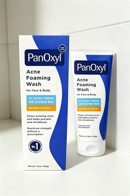 PanOxyl 10% Benzoyl Peroxide Acne Foaming Wash 156g - Face & Body Treatment