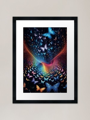Lorenz Equation Butterfly Effect Ch Framed Wall Art Poster Canvas Print Picture