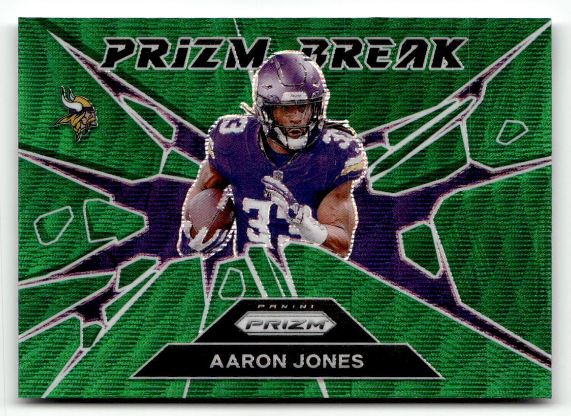 2024 Panini Prizm #6 Aaron Jones Prizm Break Wave Green Prizm