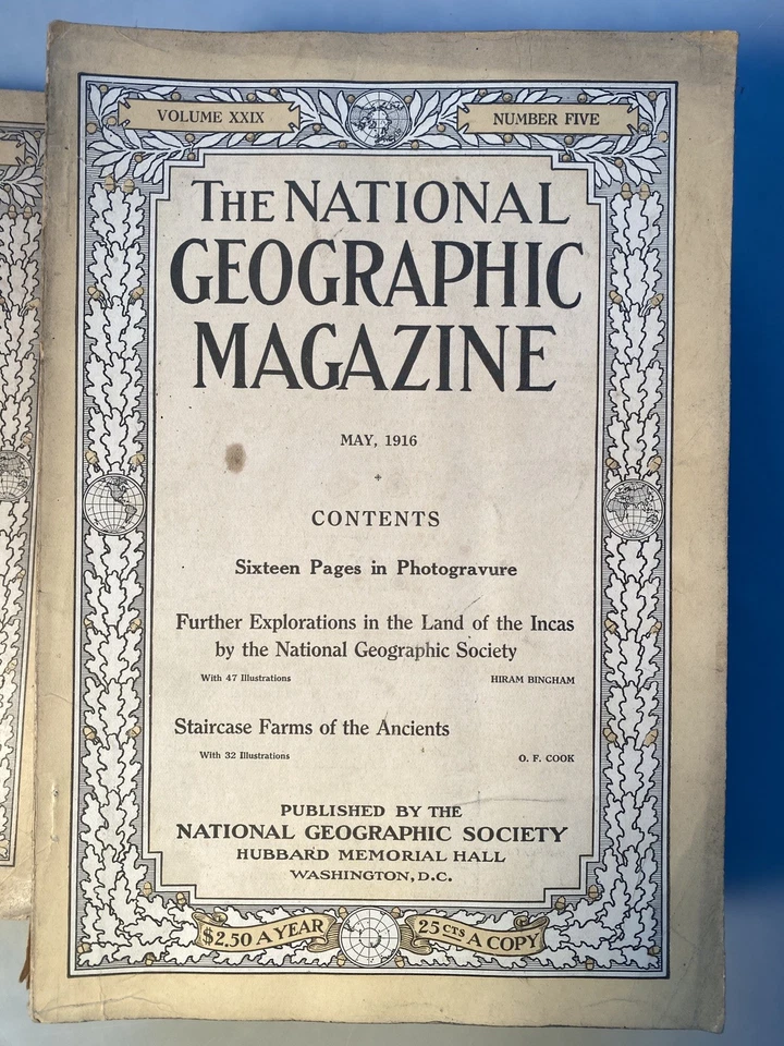 Nationional Geographic Lot Ten March Through December 1916 The World War Year Foto 4 de 4