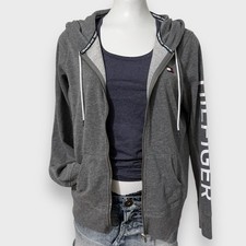Tommy Hilfiger Sport    Gray Full Zip Hoodie Logo