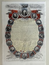1976 Ltd Ed. reproduction of 1819 Binns copy of Declaration of Independence