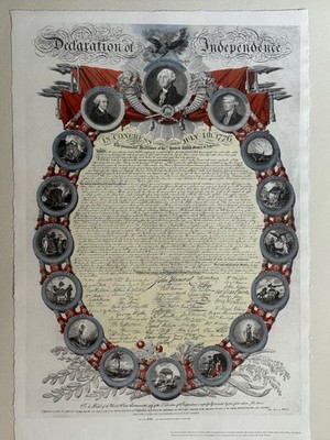 1976 Ltd Ed. reproduction of 1819 Binns copy of Declaration of Independence