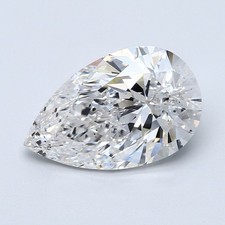 Certified AGI Pear Cut 5.02 CT Natural Mined Diamond Loose E color SI1 clarity