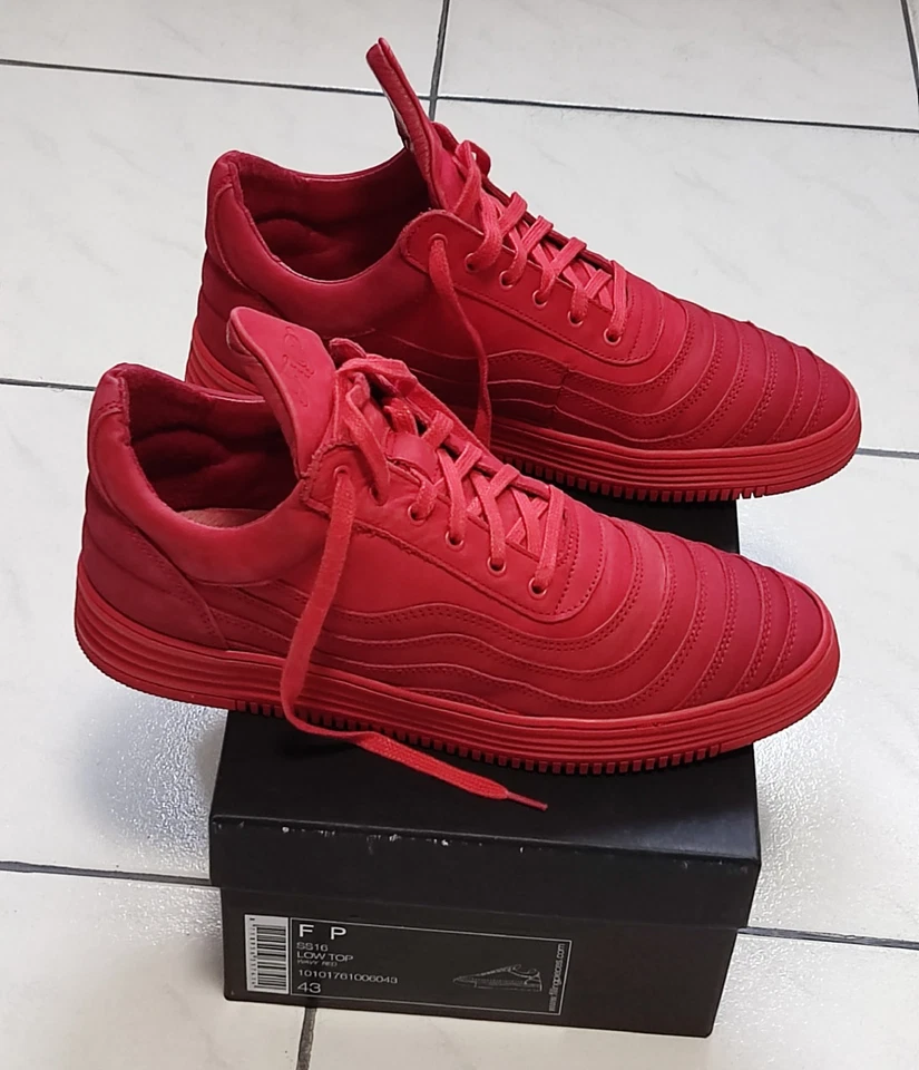 Filling Pieces LOW TOP SS16 WAVY RED Größe 43 mit Karton Filling Pieces - Bild 3 von 4