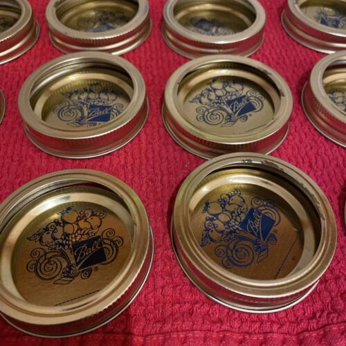 Ball Mason Regular Caps With Dome Lids 12 Bands & Lids Open Box - Picture 8 of 12