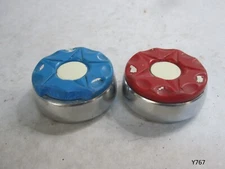 2 PCS Triple Crown Shuffleboard Pucks 2-1/8" red and blue