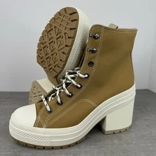 Converse Chuck 70 De Luxe Block Heel Sneakers -Beige- A06437C Women's Size 11.5