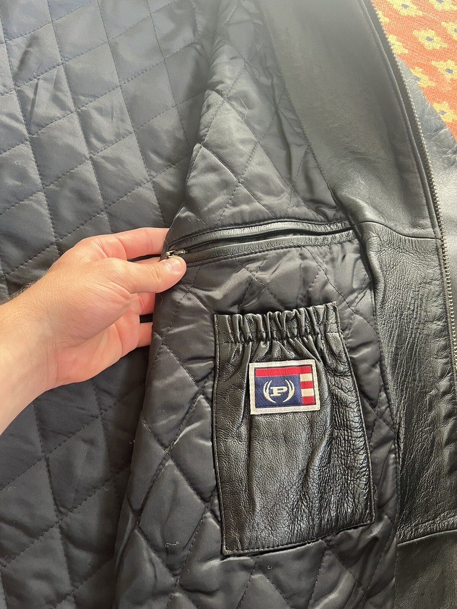 VTG Phat Farm Jacket Mens 5XL BLACK Leather Premium Embossed VTG Phat Farm Jacket Mens 5XL BLACK Leather Premium Embossed