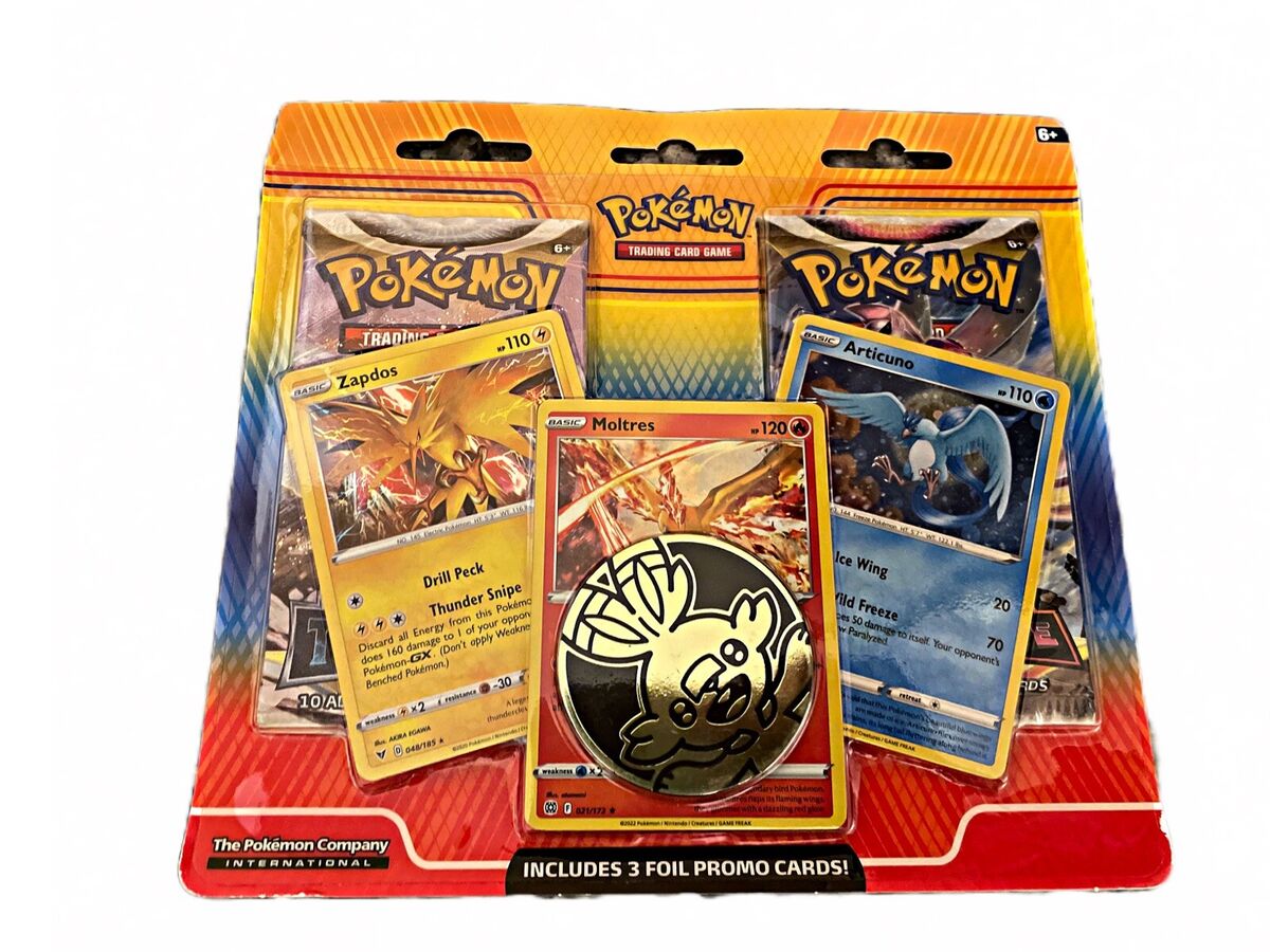 Pokémon TCG: Articuno, Zapdos & Moltres Cards with 2 Booster Packs