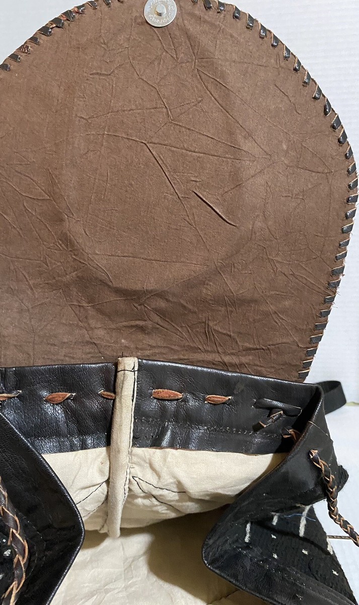 Handmade Africa unisex Mud Cloth Leather Backpack | eBay display picture 2
