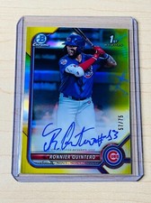 2022 Ronnier Quintero Bowman #CPA-RQT 1st Chrome Yellow Refractor Auto 57/75