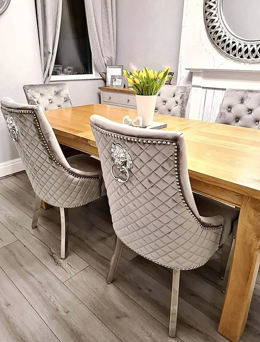 Light grey knocker chairs deals