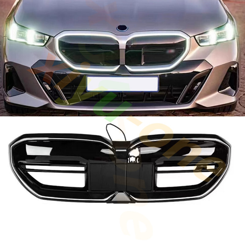 For 2024-2025 BMW 5 I5 G60 Glossy Black M60 M5 Front Bumper LED