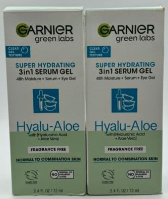 2PK Garnier Green Labs Super Hydrating 3 in 1 Serum Gel ~ 2.4 FL OZ EACH ~ READ