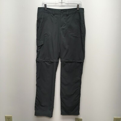 Mountain Hardwear Gray Convertible Rolled Hem Straight Cargo Zip Off Pants 10X34