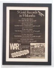 WAR*Album*Cisco Kid*1973*RARE*ORIGINAL*POSTER*AD*QUALITY FRAMED*FAST WORLD SHIP