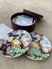 6pc Wine And Cheese Boxed Plate Set