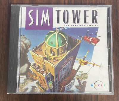 SimTower The Vertical Empire - PC Game Retro Vintage 1994 Edition With Case