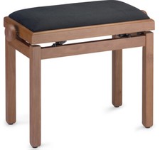 Stagg Piano Bench PB39 CHM VBK Matt Wild Cherry Colour with Black Velvet Top