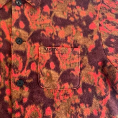Supreme Paisley Men's SZ.XL Floral Fleece Shirt Fall/Winter 21 | eBay