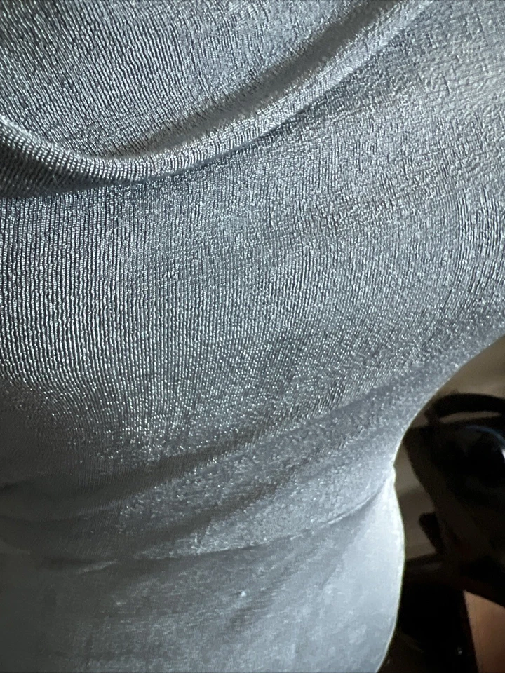 Vestido midi ceñido al cuerpo acanalado azul polvoriento Bijou Apparel para mujer talla M-L Foto 3 de 4