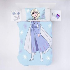Biancheria da letto reversibile 2 in 1 Disney Frozen 2 bambini singolo Sorelle Elsa Anna