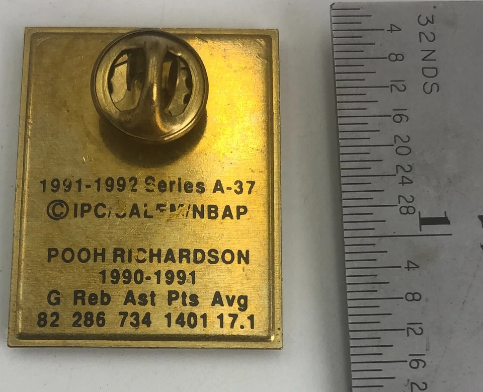 (6)x Pooh Richardson Minnesota Timberwolves Basketball 1991-92 Pin Pinback Lot - Image 3 of 3