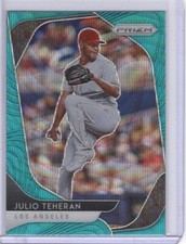 2020 Panini Prizm Teal Wave Prizm #42 Julio Teheran Los Angeles Angels