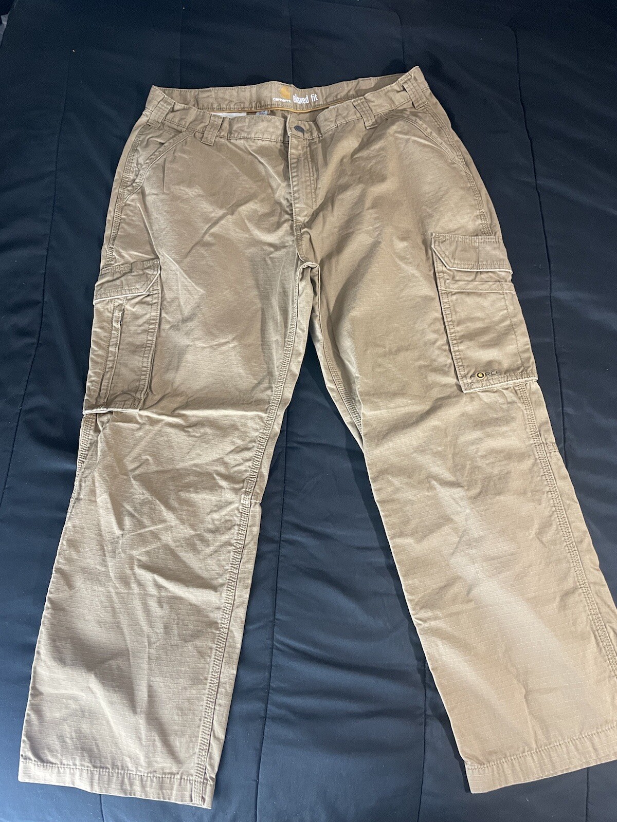 carhartt force cargo pants Mens 40 X 30 Relaxed Fit Khaki 101148-232 thumbnail 3