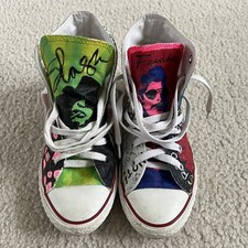 Converse All Star High Top Multicolor Custom Hand Painted Size 3 Youth