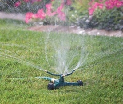 Aspersor De Césped Compacto Con 8 Patrones De Riego – Hasta 7 Metros De Radio – Ideal Para Jardín Y Huerto