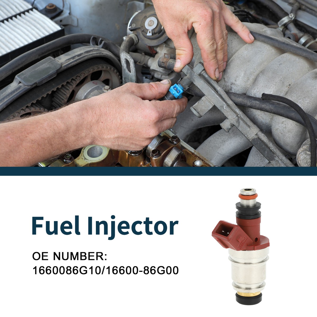 Fuel Injector No.1660086G10 for Nissan D21 Base 2.4 90-94 1 Pc