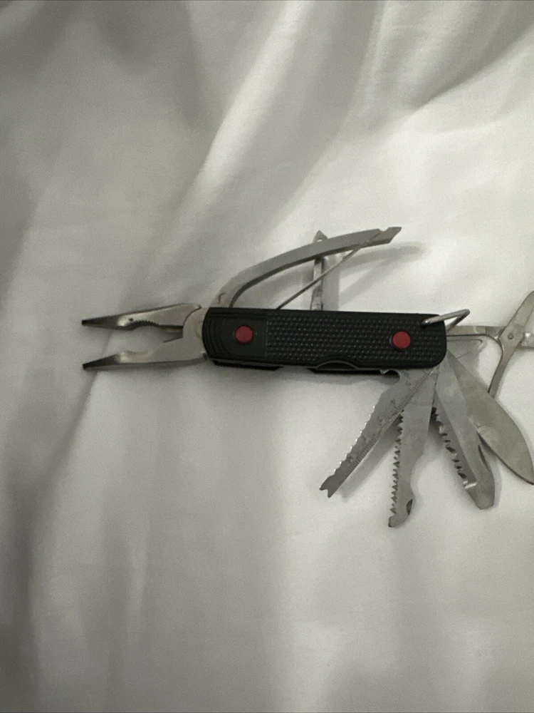 8-in-1 Multi-Tool with Needle Nose Pliers Screwdriver Scissors Ruler