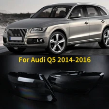 For Audi Q5  2014 2015 2016 Headlight Headlamp Lens Cover Shell Left & Right