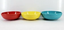 set of 3 FIESTA  MEDIUM bistro BOWL scarlet sunflower turquoise NEW 38 oz