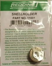 11001 REDDING #1 SHELLHOLDER (6.5 CREEDMOOR 243 WIN+) - BRAND NEW - FREE SHIP