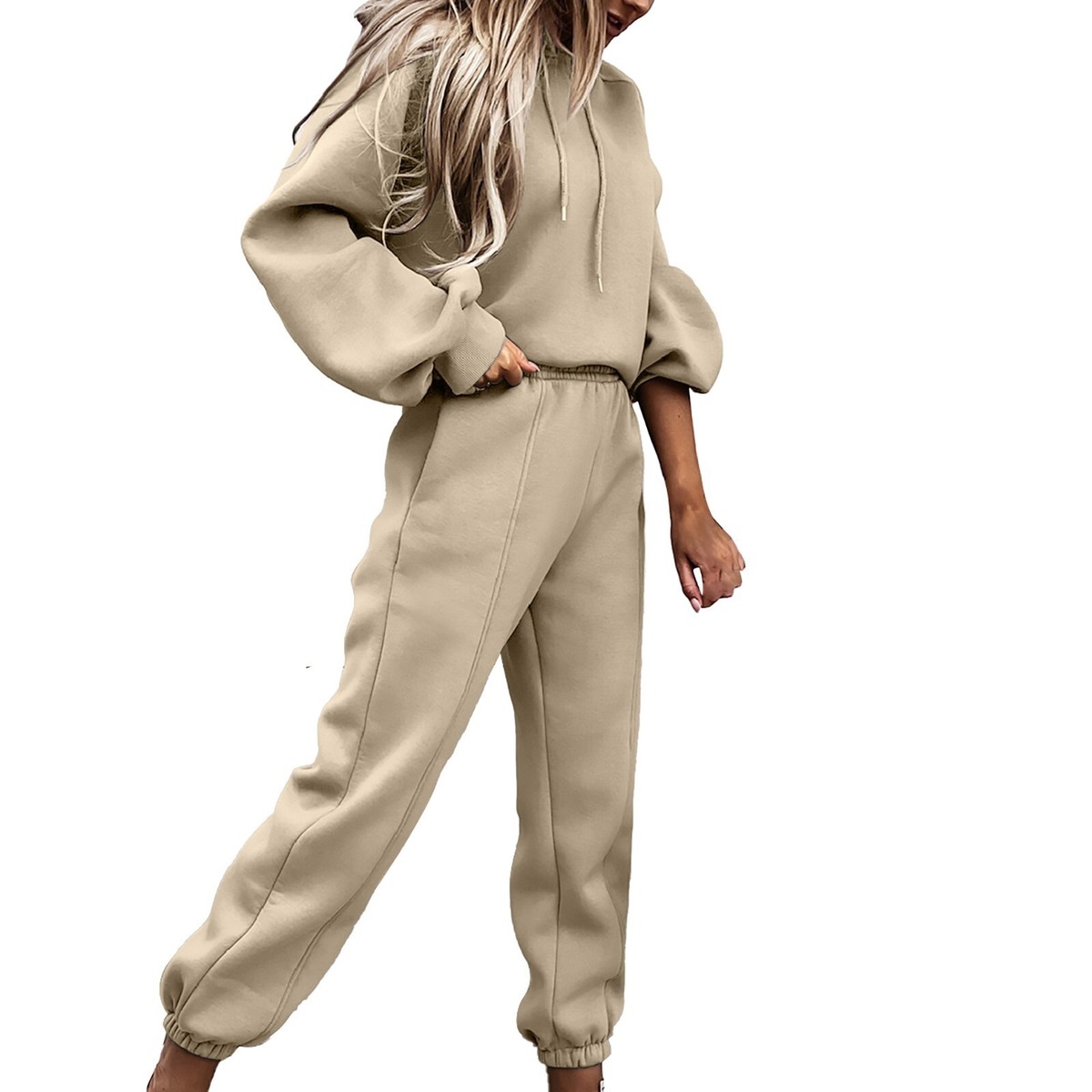 Women's Tracksuit 2pcs Set Sports Leisure Sweater Pants Suits Fashion  Outfit Us